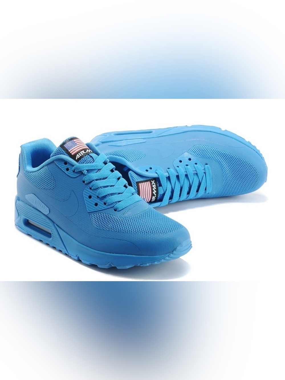 Nike air max 90 hyperfuse Independence Day Bright Blue Athletic Sneakers